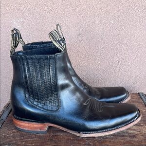 Texas Town Torres boots R-93.5 Black Leather Western Boots